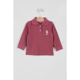 U.S. Polo Assn. Lisanslı Classic Gül Kurusu Bebek Uzun Kol Yakalı Sweatshirt