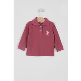 U.S. Polo Assn. Lisanslı Classic Gül Kurusu Bebek Uzun Kol Yakalı Sweatshirt
