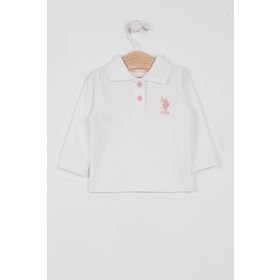 U.S. Polo Assn. Lisanslı Classic Krem Bebek Uzun Kol Yakalı Sweatshirt