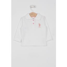 U.S. Polo Assn. Lisanslı Classic Krem Bebek Uzun Kol Yakalı Sweatshirt