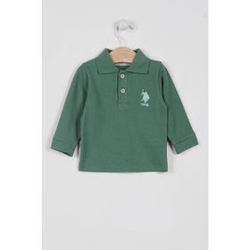 U.S. Polo Assn. Lisanslı Classic Yeşil Erkek Bebek Uzun Kol Yakalı Sweatshirt