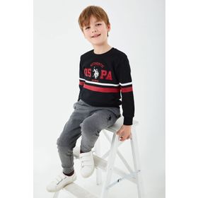 U.S. Polo Assn. Lisanslı Siyah Erkek Çocuk Eşofman Takım