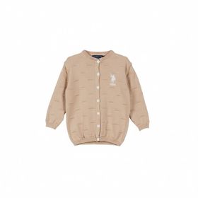U.S. Polo Assn. Lisanslı Triko Camel Bebek Hırka