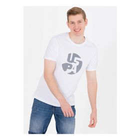 U.S. Polo Assn. ONZA Bisiklet Yaka Beyaz Erkek T-Shirt