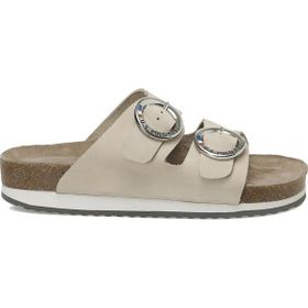 U.S. Polo Assn. Plain NU 5FX Bej Kadın Mantar Terlik