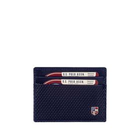 U.S. Polo Assn. PLCZ8443 Lacivert Hakiki Deri Kartlık Erkek Cüzdan