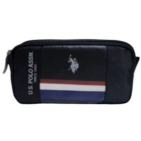 U.S. Polo Assn. PLKLK23092 Standart Çift Gözlü Deri-Süet Siyah Kalem Çantası