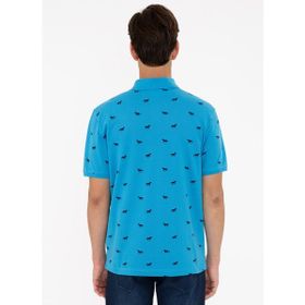 U.S. Polo Assn. Regular Fit Polo Yaka Mavi Erkek T-Shirt