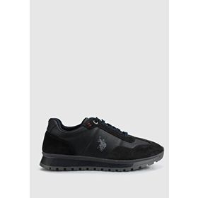 U.S. Polo Assn. Sheven Lacivert Deri Erkek Sneaker