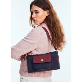 U.S. Polo Assn. US24709 Lacivert Bordo Kadın Omuz Çantası