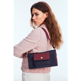U.S. Polo Assn. US24709 Lacivert Bordo Kadın Omuz Çantası