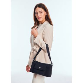 U.S. Polo Assn. US24709 Siyah PVC Kadın Omuz Çantası