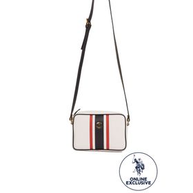 U.S. Polo Assn. US8003 Beyaz-Lacivert-Kırmızı Kadın Postacı Çantası