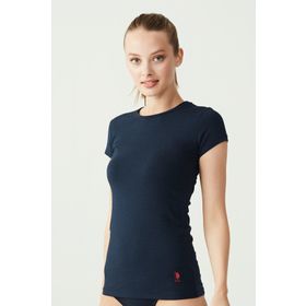 U.S. Polo Assn. USB66002 Kadın Siyah T-Shirt