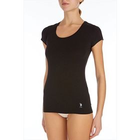 U.S. Polo Assn. USB66003 Kadın Siyah T-Shirt