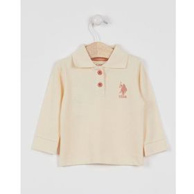 U.S. Polo Assn. USB994 Fildişi Bebek Uzun Kol Yakalı Sweatshirt