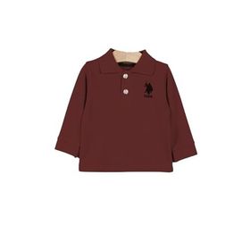 U.S. Polo Assn. USB998 Bordo Erkek Bebek Uzun Kol Yakalı Sweatshirt