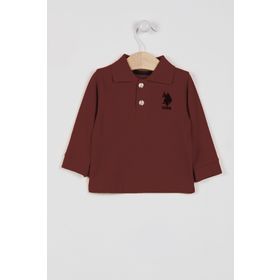 U.S. Polo Assn. USB998 Bordo Erkek Bebek Uzun Kol Yakalı Sweatshirt