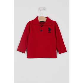U.S. Polo Assn. USB998 Kırmızı Erkek Bebek Uzun Kol Yakalı Sweatshirt