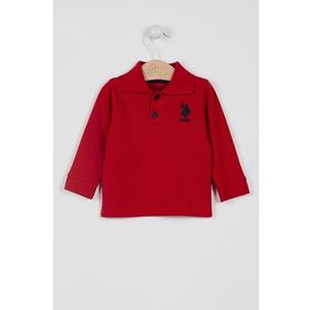 U.S. Polo Assn. USB998 Kırmızı Erkek Bebek Uzun Kol Yakalı Sweatshirt