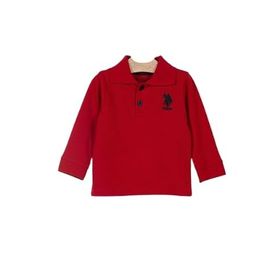 U.S. Polo Assn. USB998 Kırmızı Erkek Bebek Uzun Kol Yakalı Sweatshirt