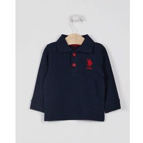 U.S. Polo Assn. USB998 Lacivert Erkek Bebek Uzun Kol Yakalı Sweatshirt