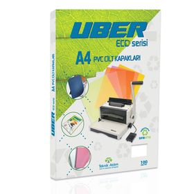Uber A4 100 Adet Opak Beyaz PVC Cilt Kapakları