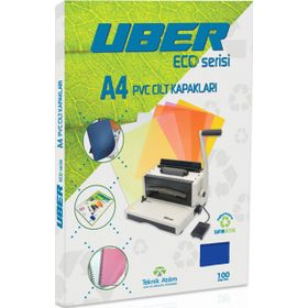 Uber A4 100 Adet Opak Lacivert PVC Cilt Kapakları