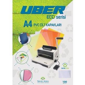 Uber A4 100 Adet Şeffaf PVC Cilt Kapakları