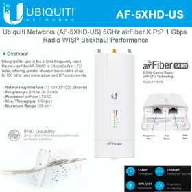 UBNT AF-5XHD Airfiber 1000 MBPS+ PoE 29 DBI 5 GHz Outdoor Access Point