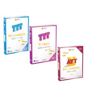 Üç Dört Beş - TYT Matematik ile Türkçe ve AYT Edebiyat Soru Bankası 3 Kitap Set