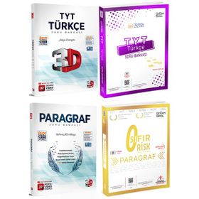 Üç Dört Beş ve 3D Yayınları TYT Türkçe Paragraf Soru Bankası Seti