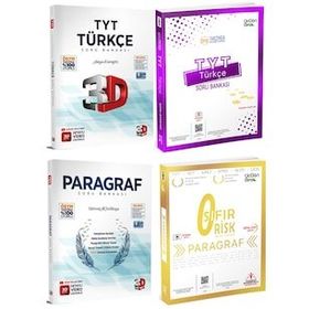 Üç Dört Beş ve 3D Yayınları TYT Türkçe Paragraf Soru Bankası Seti