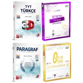 Üç Dört Beş ve 3D Yayınları TYT Türkçe Paragraf Soru Bankası Seti