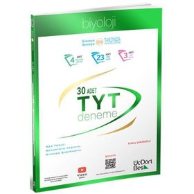 Üç Dört Beş Yayıncılık 2024 TYT Biyoloji 30lu Deneme