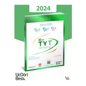 Üç Dört Beş Yayıncılık 2024 TYT Biyoloji 30lu Deneme