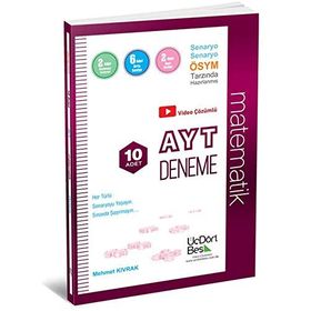 Üç Dört Beş Yayınları AYT 10'lu Matematik Deneme Yeni