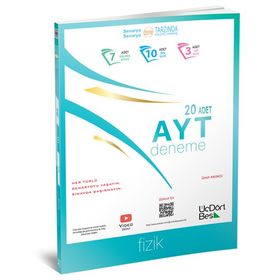 Üç Dört Beş Yayınları Ayt Fizik 20 Deneme