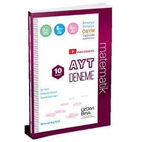 Üç Dört Beş Yayınları AYT Matematik 10 Deneme