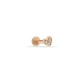 Üç Taşlı Kalp Tragus Piercing