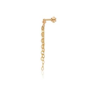 Üç Top Ucunda Sallantılı Zincir Tragus Piercing