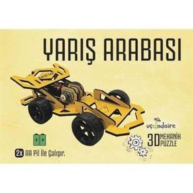 Uçandaire 3d Mekanik Puzzle Eğitici Oyuncak Yarış Arabası
