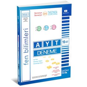 ÜçDörtBeş Yayınları AYT Fen Bilimleri 10 Deneme