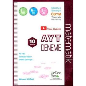 ÜçDörtBeş Yayınları AYT Matematik 10 Deneme