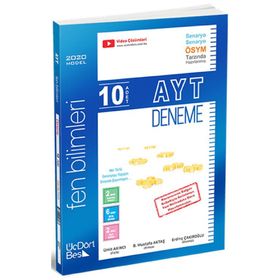 Üçdörtbeş Yayınları AYT Onlu Fen Bilimleri Deneme