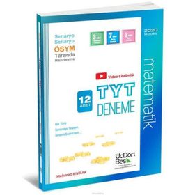 ÜçDörtBeş Yayınları TYT 12 Adet Matematik Deneme