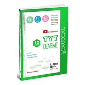 ÜçDörtBeş Yayınları TYT 12 Adet Matematik Deneme
