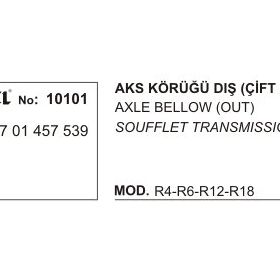 Üçel 10101 Renault Fuego Dış Aks Körüğü