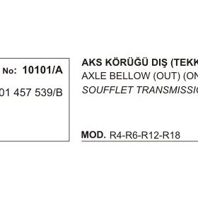 Üçel 10101A Renault Fuego Dış Aks Körüğü