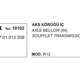 Üçel 10102 Renault R12 İç Aks Körüğü